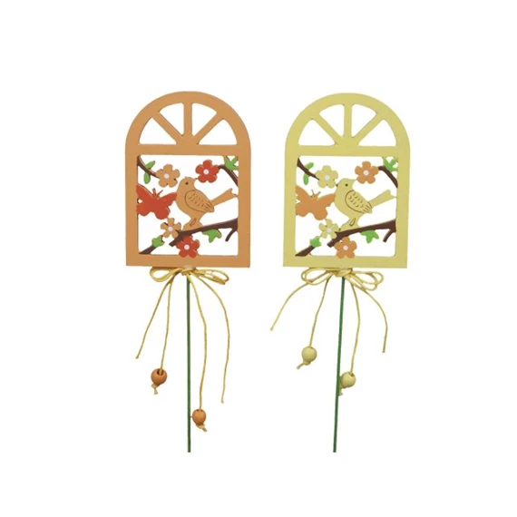 Ablak madárral, betűzős 5,5x8 cm S/6