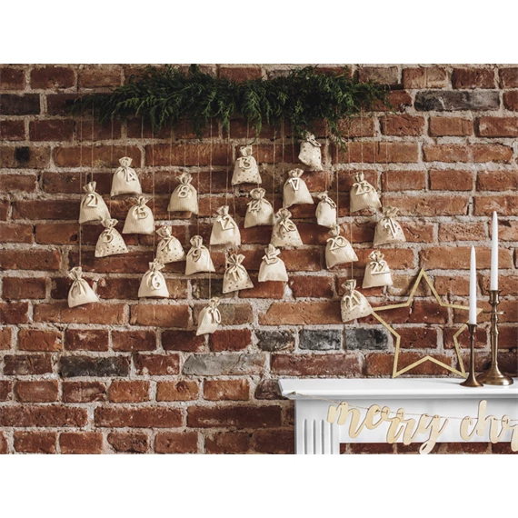 Adventi naptár zsákok, mix 10x13 cm