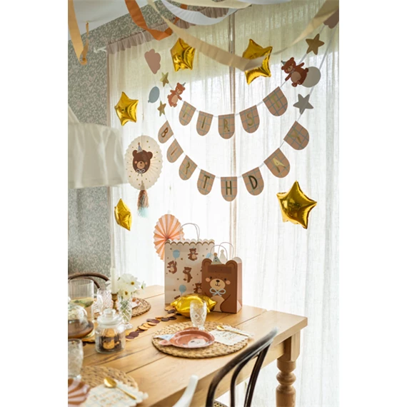 Ajándéktasak maci, vegyes, 18x29x10,5 cm