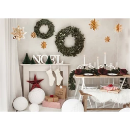 Ajándéktasakok boldog karácsonyt, kraft, 25x11x27 cm S/3