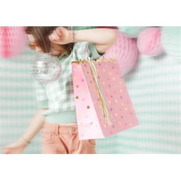 Ajándéktasakok csillagok, mix, 26x32x13 cm