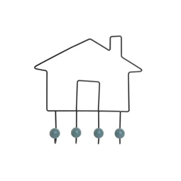 Akasztó falra ház 39,5x8x39,5 cm