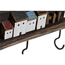 Akasztó falra, házak 53x4x22,5 cm