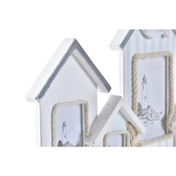 Akasztó falra, házakkal 47x5x28 cm