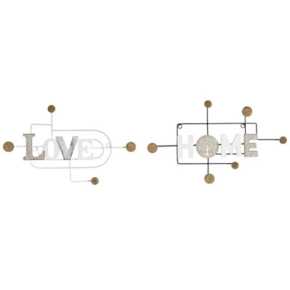 Akasztó "Love" és "Home" felirattal 51x5x30 cm 2 féle