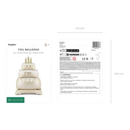 Álló lufi torta fólia 70x100 cm keverék