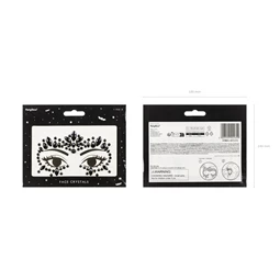 Arc dekoráció kristályok fekete 15x9 cm