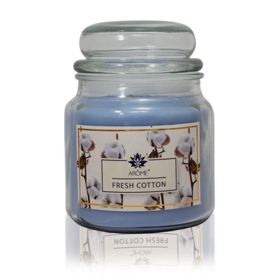 Aromagyertya üvegben - Friss pamut 424 g
