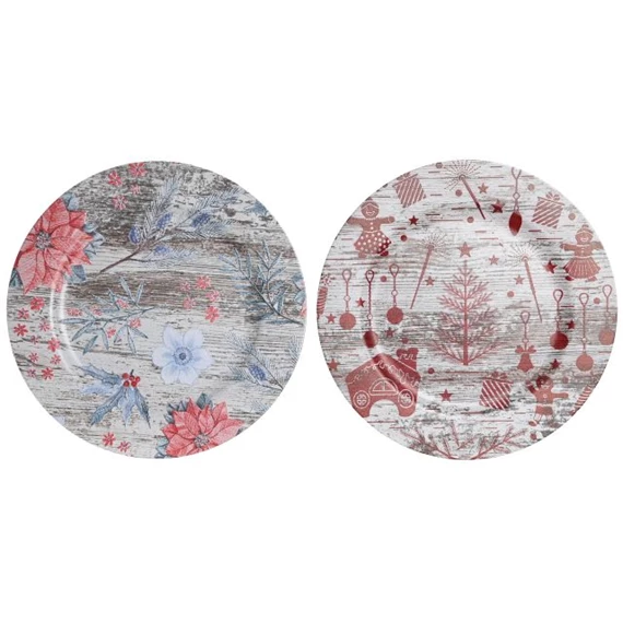 Asztali dekoráció tányér 33x33x2 cm 2 féle