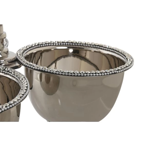 Asztali kínáló krómozott 24x24x18 cm