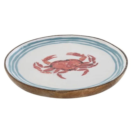 Asztali kínáló lakkozott 25,5x25,5x2,5 cm