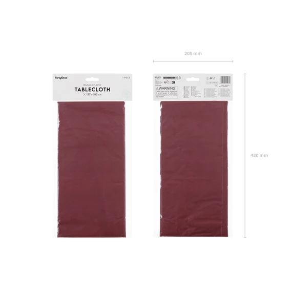 Asztalterítő 137x183 cm sötétvörös
