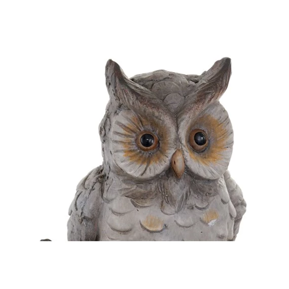 Szolár lámpa bagoly dekoráció, LED-es 25x20x41 cm