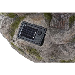 Szolár lámpa bagoly dekoráció, LED-es 25x20x41 cm