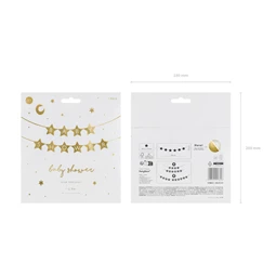 Banner baby shower 290x16,5 cm arany