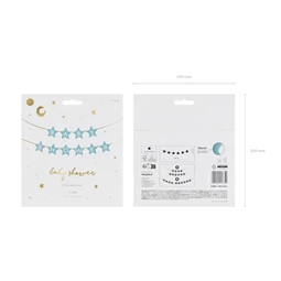 Banner baby shower 290x16,5 cm világoskék