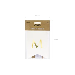 Banner férj feleség, fehér, 15 x 110 cm