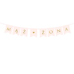 Banner férj feleség, világos rózsaszín, 15 x 110 cm