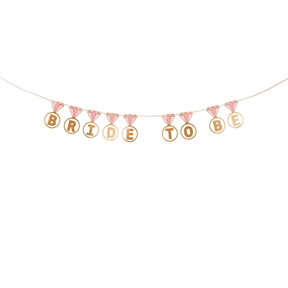 Banner gyűrűk menyasszony lesz felirattal, 2.5 m