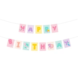 Banner happy birthday gabby`s dollhouse 180 x 15 cm