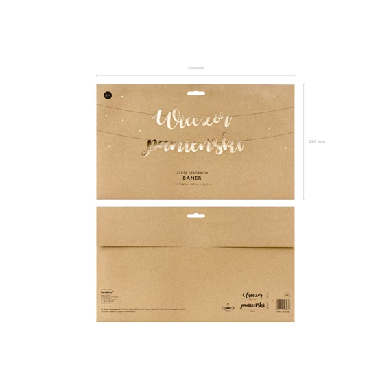 Banner lánybúcsú arany 150x21,5 cm