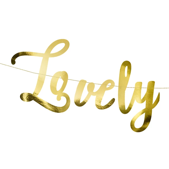 Banner lovely swan 64x21.3 cm tükör arany