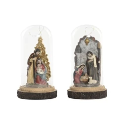 Betlehem LED-es 10x10x21 cm 2 féle