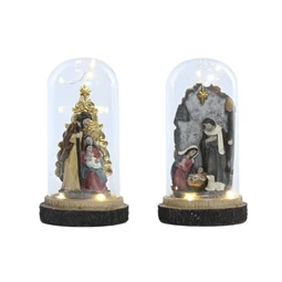 Betlehem LED-es 10x10x21 cm 2 féle