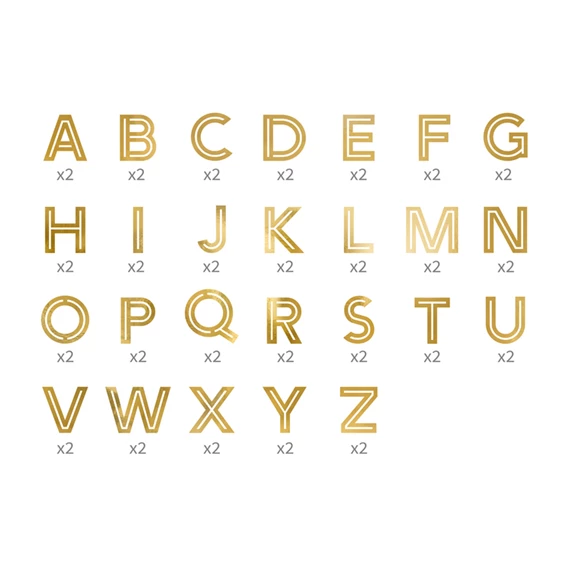 Betű matrica 4 cm arany S/6