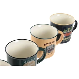 Bögre kemping 340 ml 12,5x9,5x9 cm 4 féle