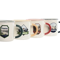 Bögre kemping 340 ml 12,5x9x9 cm 4 féle