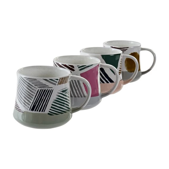 Bögre modern mintás 13x9,5x8,5 cm 385 ml 4 féle