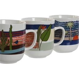 Bögre növénnyel 380 ml 12x8,5x10 cm 3 féle