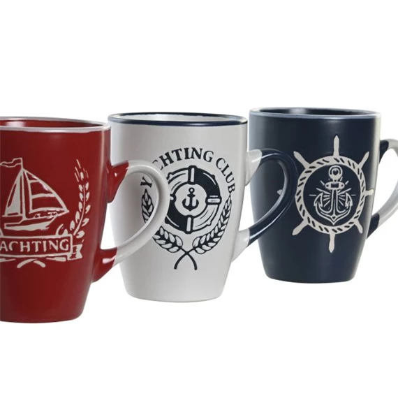 Bögre óceános 11,5x8x10,7 cm 360 ml 3 féle