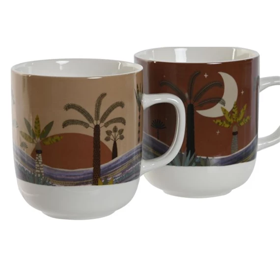 Bögre pálmafás 380 ml 12x8,5x10 cm 2 féle