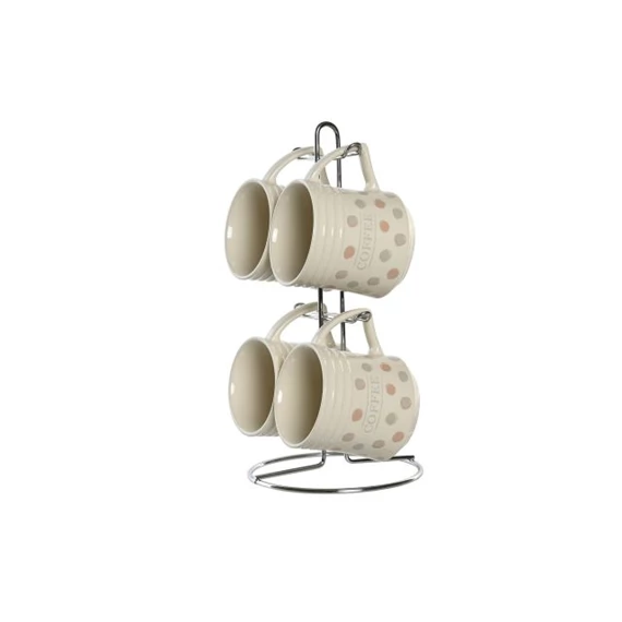 Bögre szett 12x8,5x9,5 cm S/4 300 ml