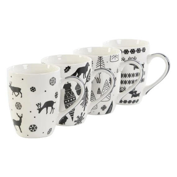 Bögre szett 8x12x10 cm 360 ml S/4