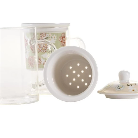 Bögre teás 12x8x14,5 cm 300 ml 2 féle