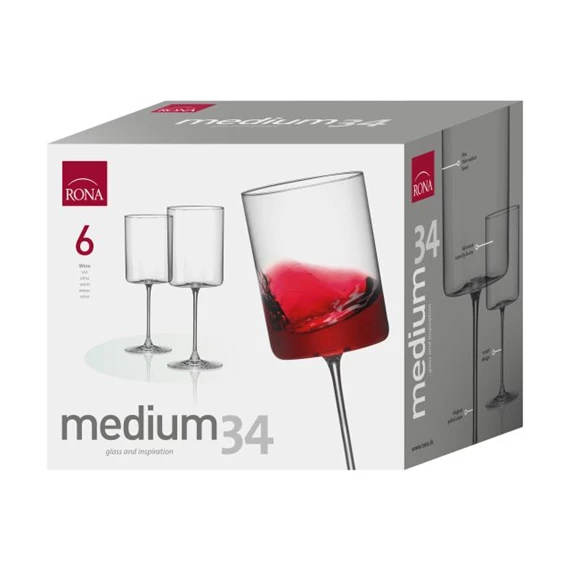 Boros pohár MEDIUM 340 ml 7,2x20 cm S/6