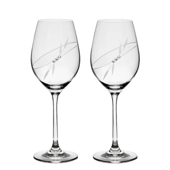 Boros pohár Swarovski kristállyal 360 ml 22,5x8 cm S/2