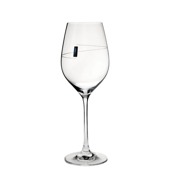 Boros pohár Swarovski kristállyal 360 ml 22,5x8 cm S/2