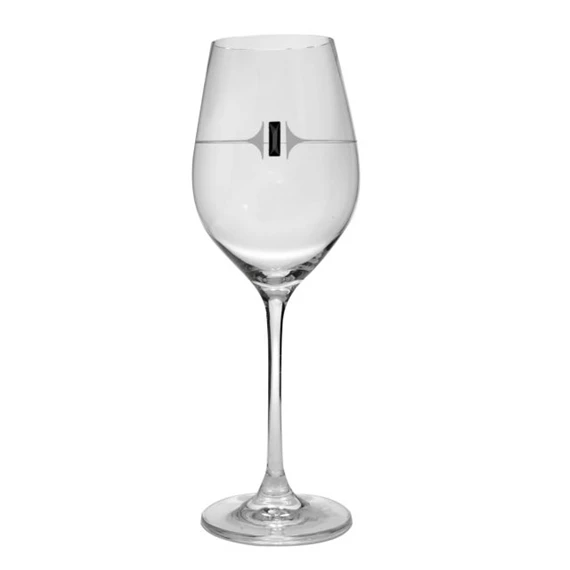 Boros pohár Swarovski kristállyal 360 ml 22,5x8 cm S/2