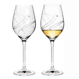 Boros pohár Swarovski kristállyal 360 ml 22,5x8 cm S/2