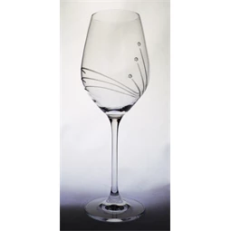 Boros pohár Swarovski kristállyal 360 ml 22,5x8 cm S/6