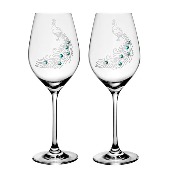 Boros pohár Swarovski kristállyal 470 ml 24x9,3 cm S/2