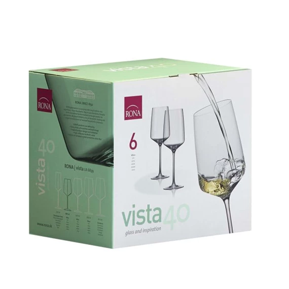 Boros pohár VISTA 400 ml 8,1x21 cm S/6