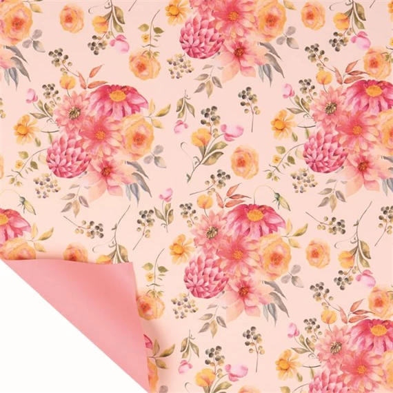 Csomagoló fólia virág mintával 0,8x20 m