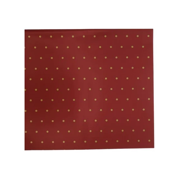 Csomagolópapír pöttyös, vízálló fólia 58x58 cm S/20
