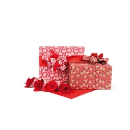 Csomagolópapír szív mintával, vízálló 0,8x20 m