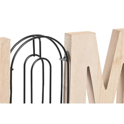 Dekoráció "Family" és "Home" felirat 44x2x15 cm 2 féle